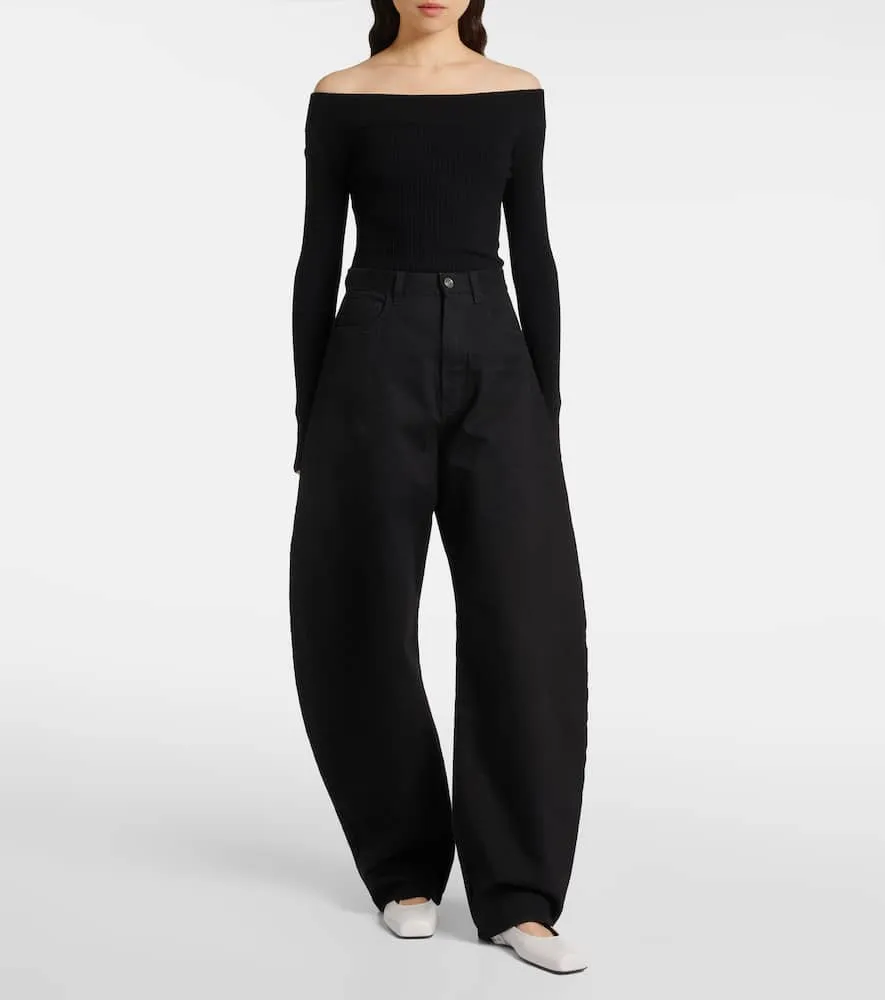 Alaia Embellished leather ballet flats