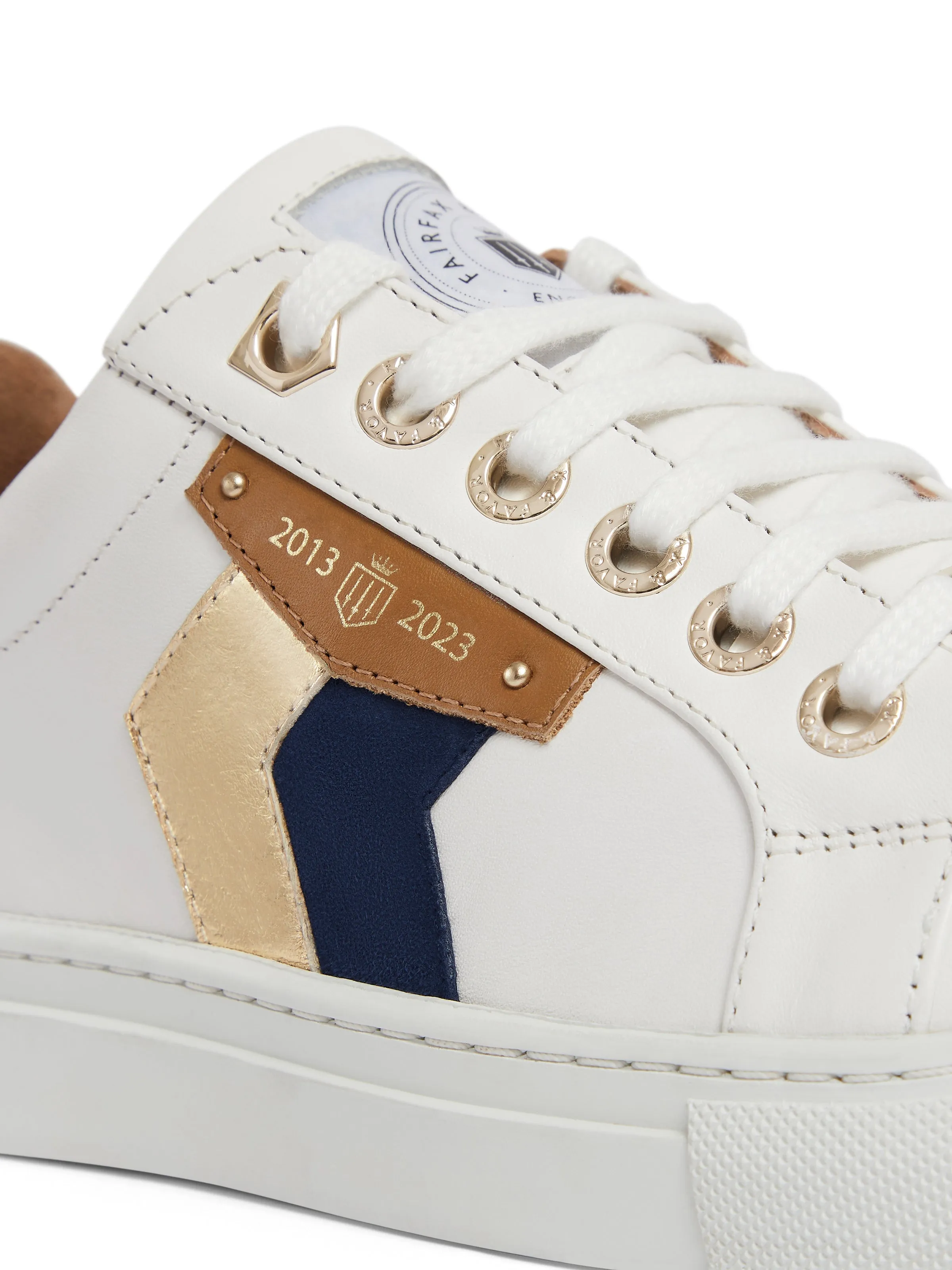 Alexandra - White - Navy & Gold (10 Year Anniversary)