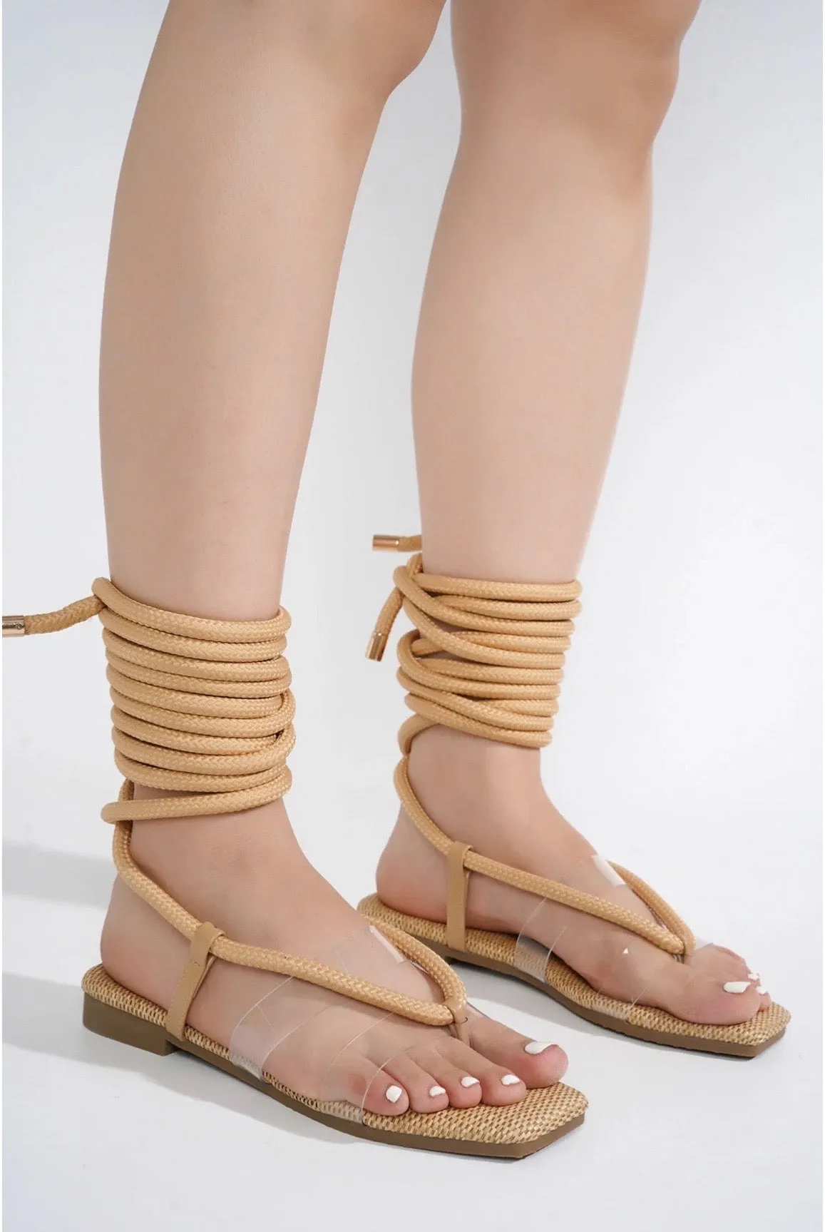 Amorlyn....Rope Tie Sandals