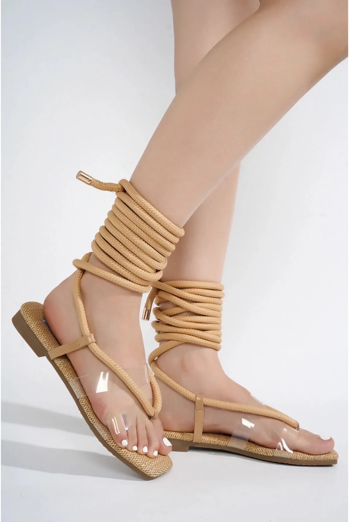 Amorlyn....Rope Tie Sandals