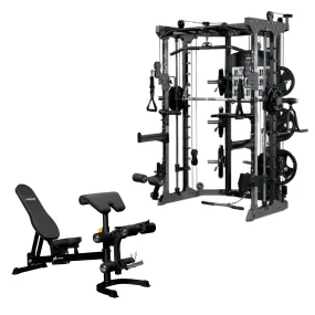 ARROW X-Treme Multi-Gym Smith Plate Loaded   Multi Bench Package