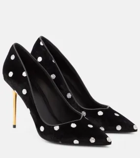 Balmain Ruby polka-dot velvet pumps
