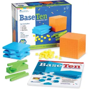 Base Ten Starter Kit - Colorful | 100-Piece Math Set by Learning Resources Brights US | Age 6 
