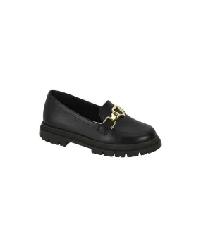 BEIRA RIO PATENT LEATHER LOAFERS WITH GOLD DETAILS