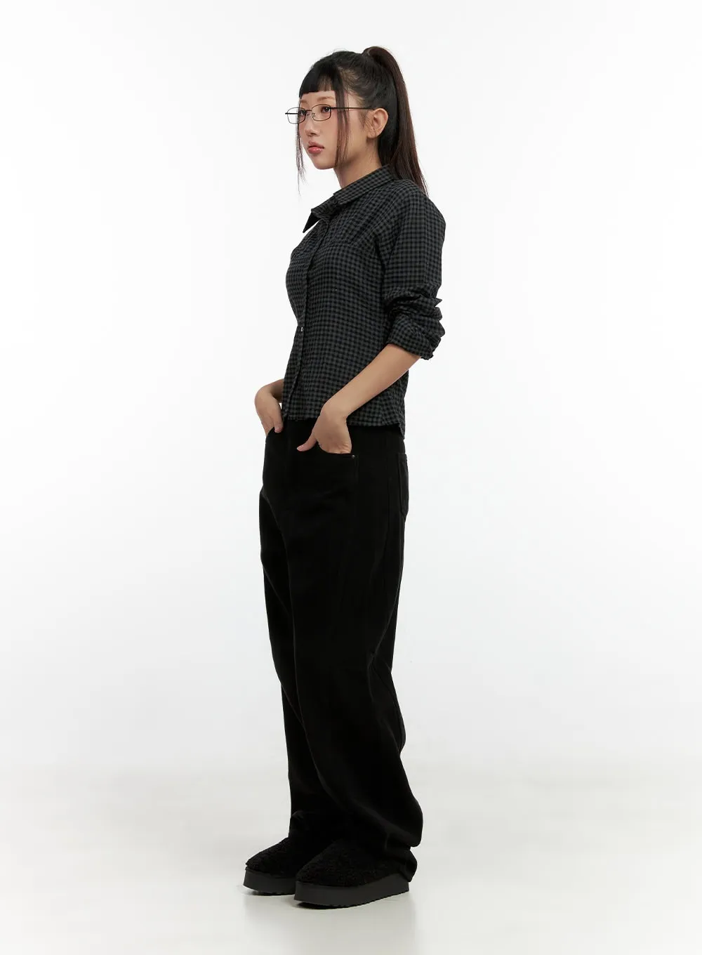 Cotton Wide Fit Trousers CN405