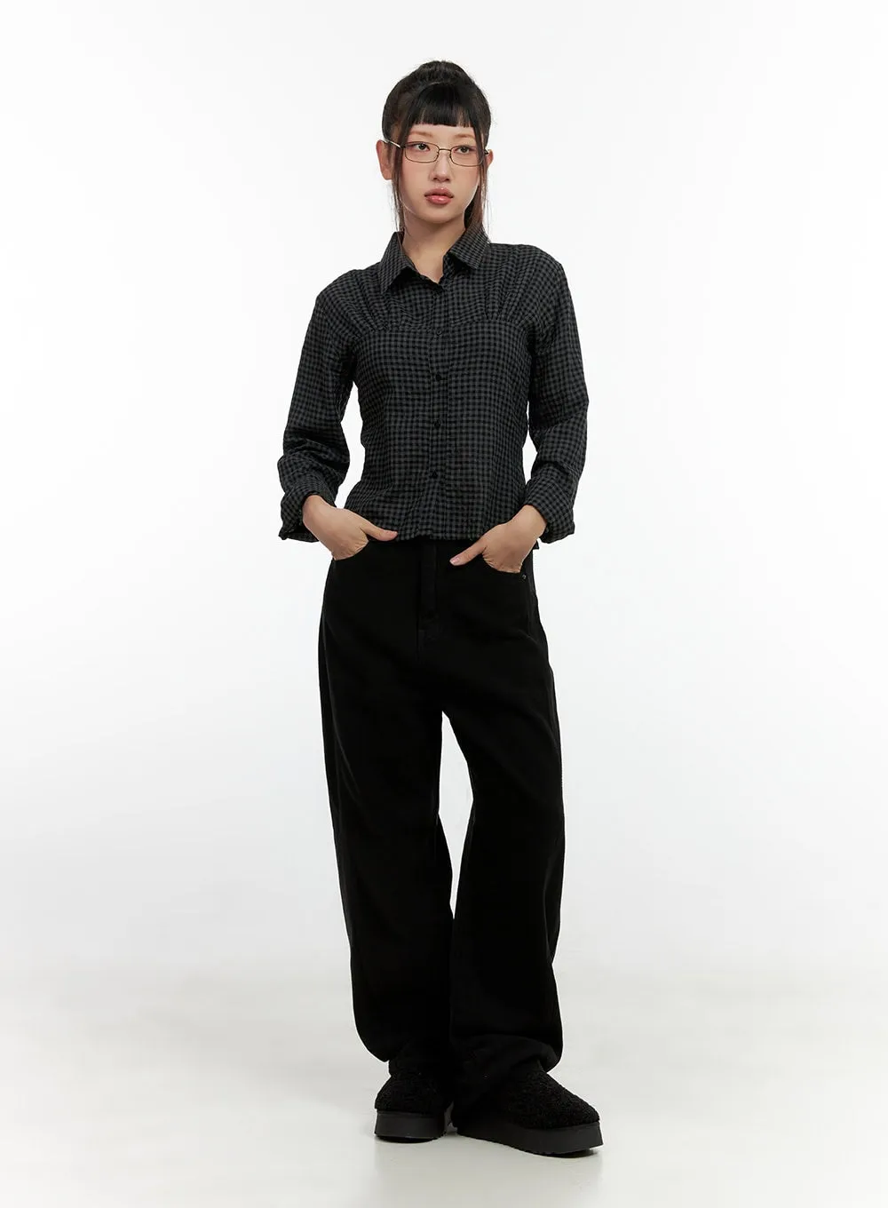 Cotton Wide Fit Trousers CN405