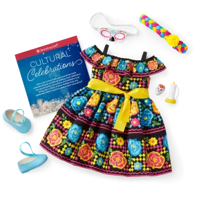 Día de Muertos Celebration Outfit for 18-inch Dolls