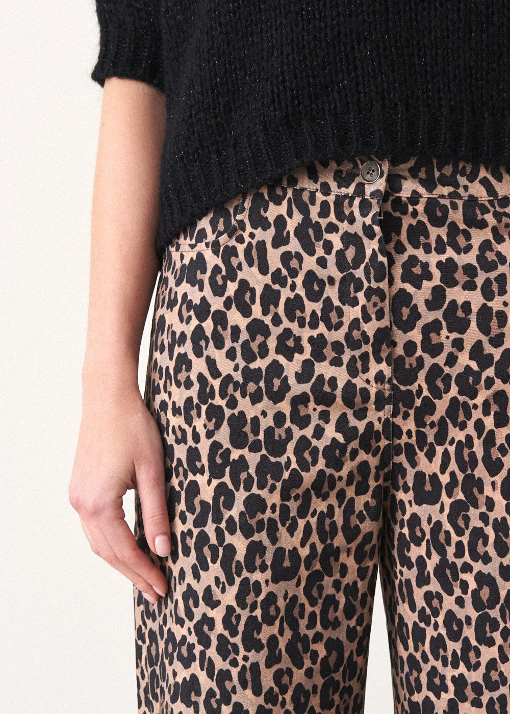DUCHESS LEOPARD WIDE LEG TROUSER