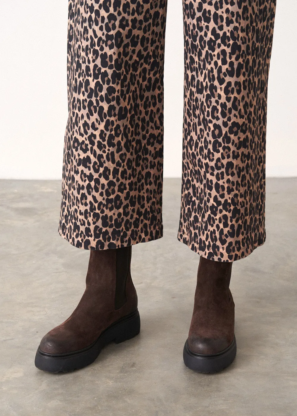 DUCHESS LEOPARD WIDE LEG TROUSER