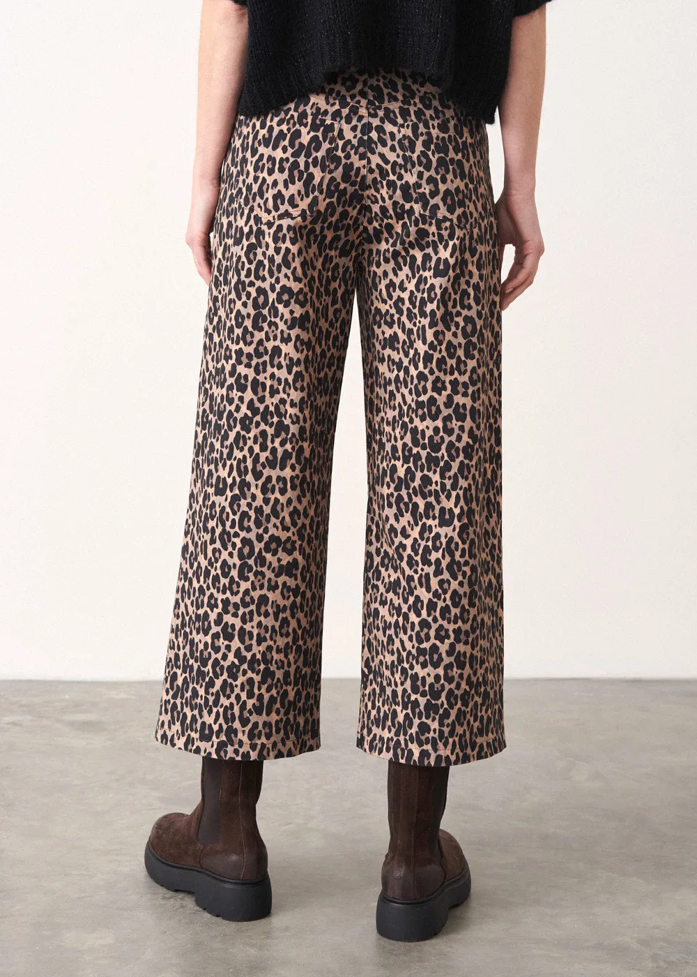 DUCHESS LEOPARD WIDE LEG TROUSER