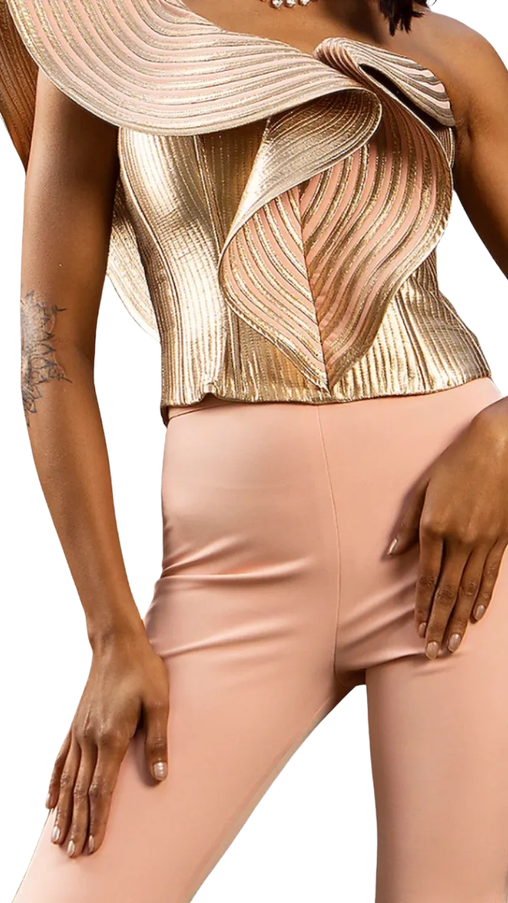 Gold Striped Corset