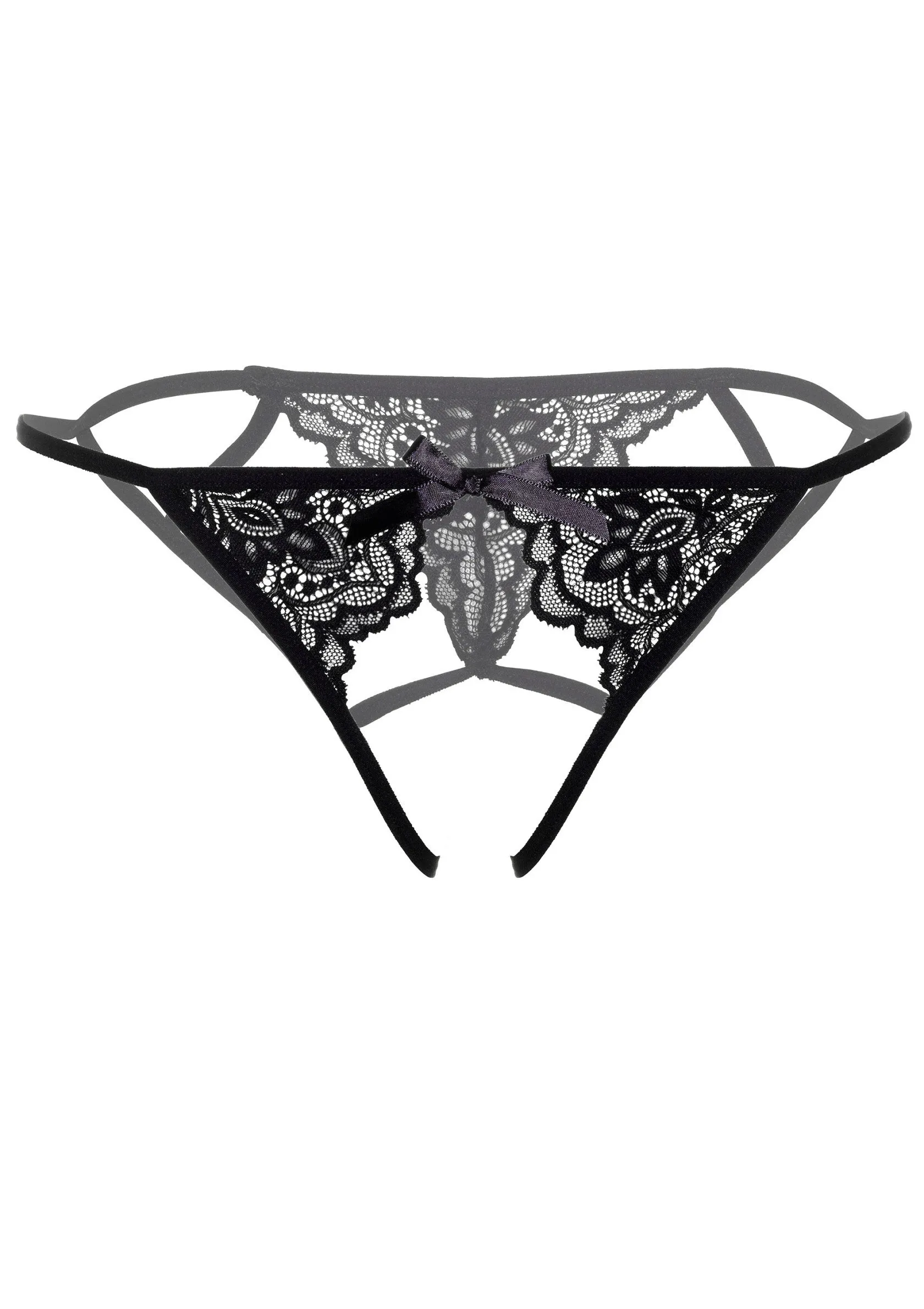 Inez strappy crotchless bikini