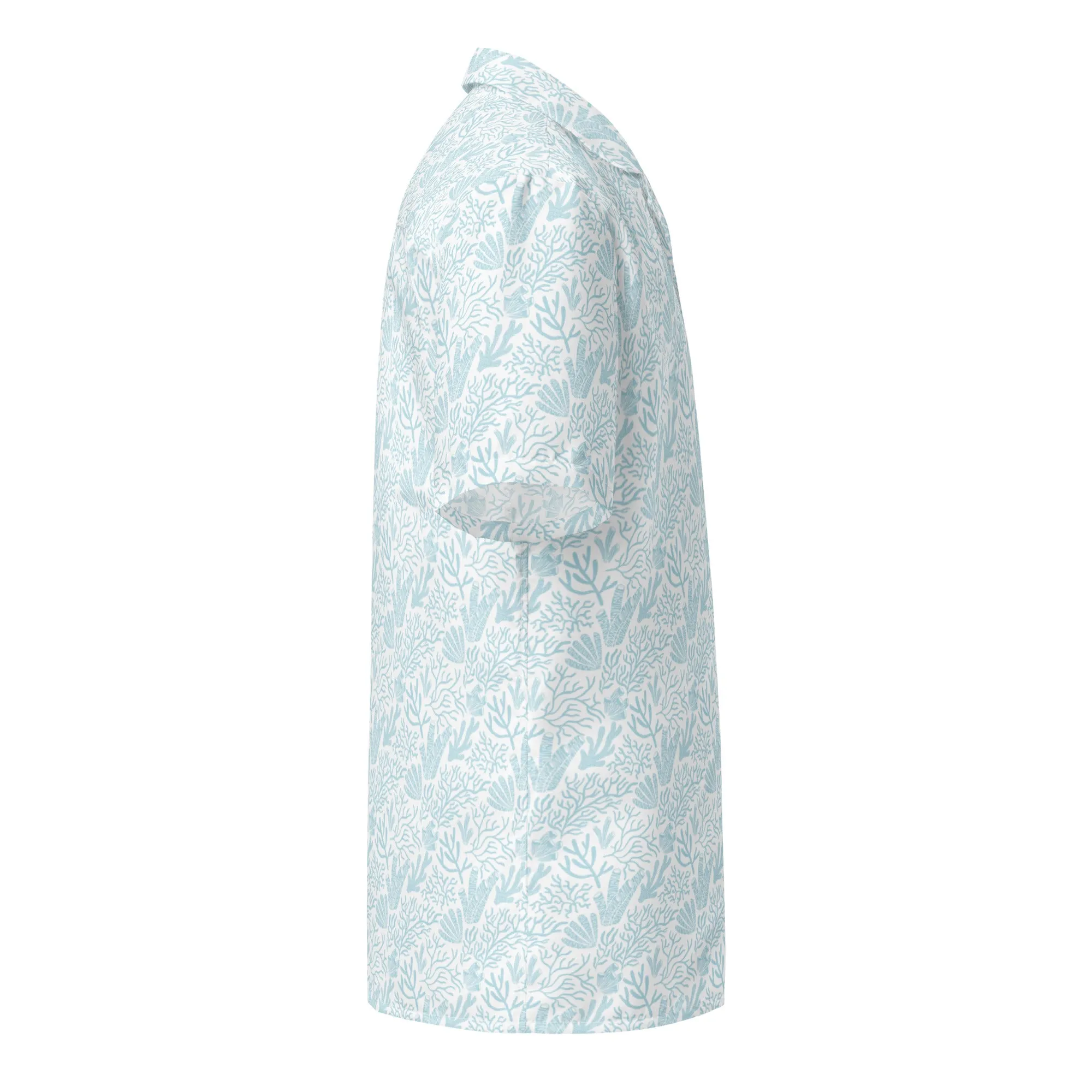 Mens Coral Reef Resort Button Down Shirt | Sustainable Hawaiian Beachwear