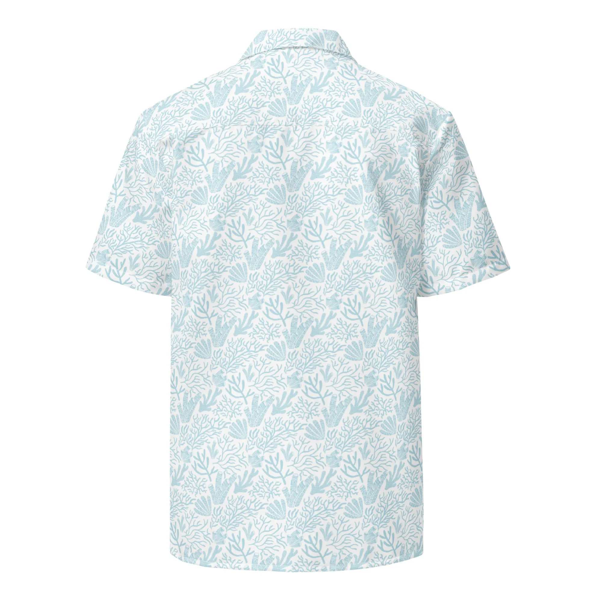 Mens Coral Reef Resort Button Down Shirt | Sustainable Hawaiian Beachwear