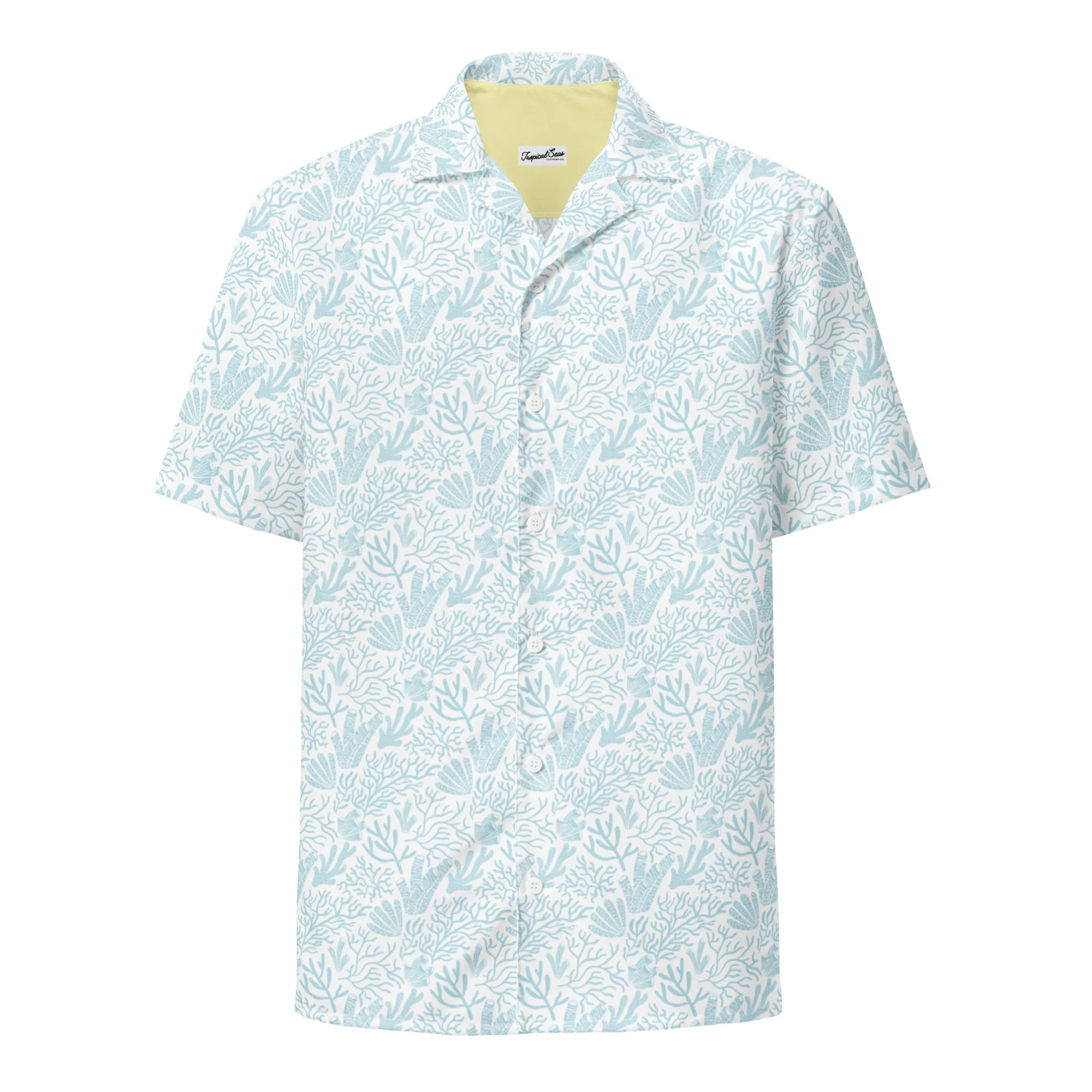 Mens Coral Reef Resort Button Down Shirt | Sustainable Hawaiian Beachwear