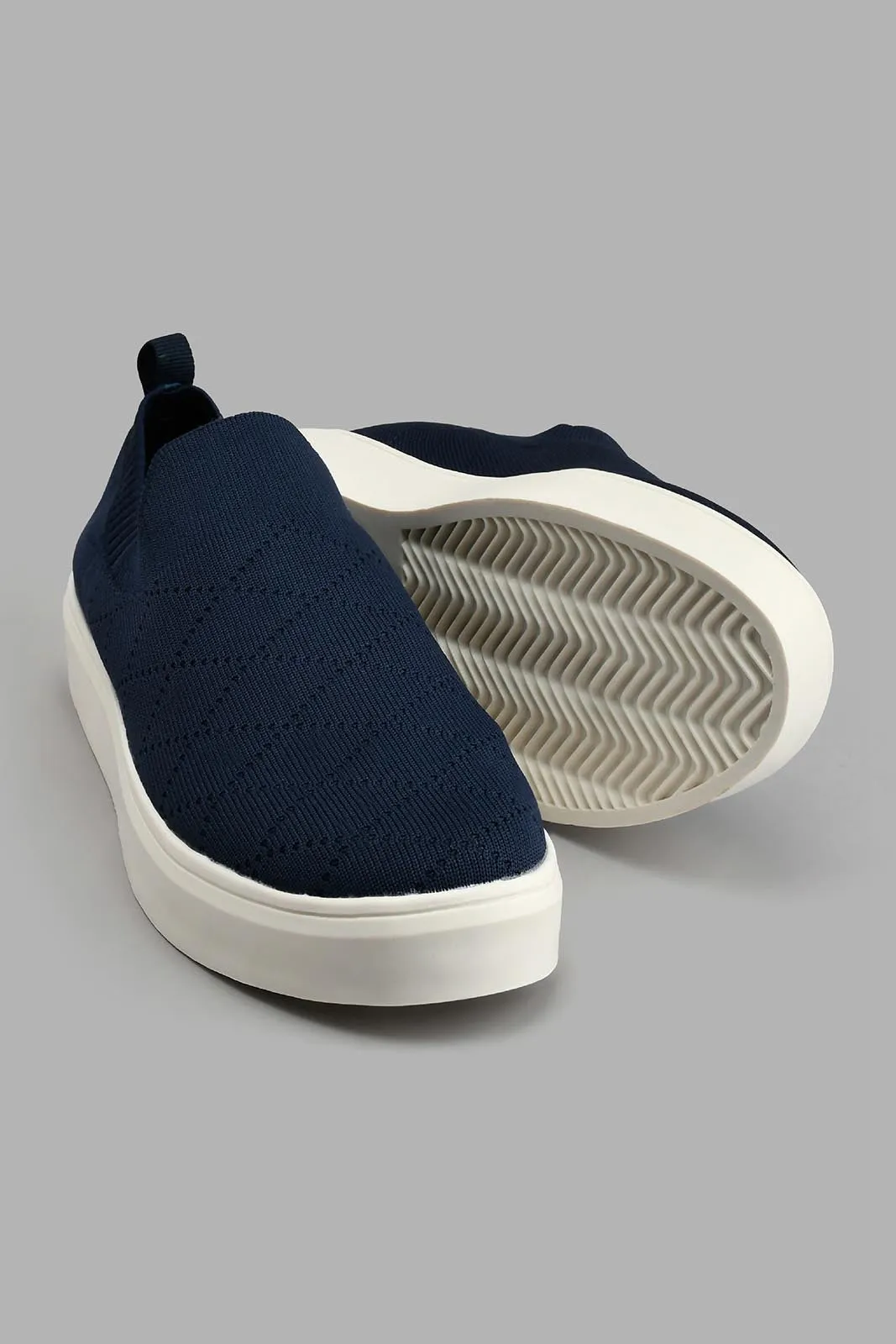 Navy Slip On Skater Shoe