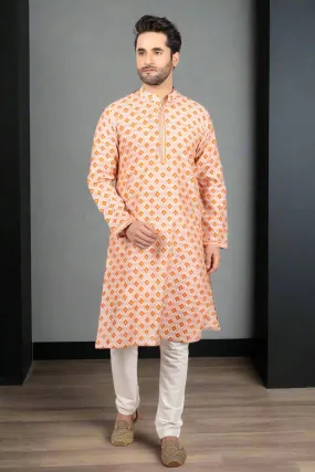 Orange Chanderi Kurta Orange Chanderi Kurta