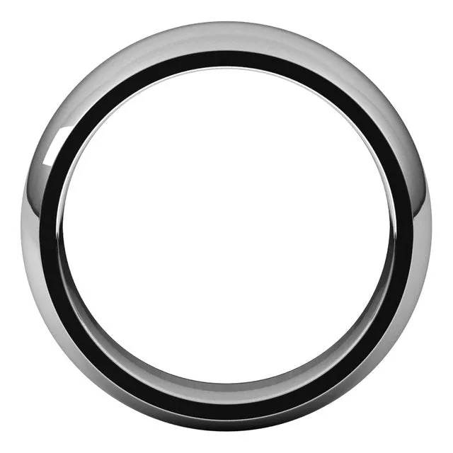 Palladium Domed Comfort Fit Wedding Band, 7 mm Wide