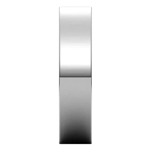 Palladium Flat Comfort Fit Wedding Band, 5 mm Wide