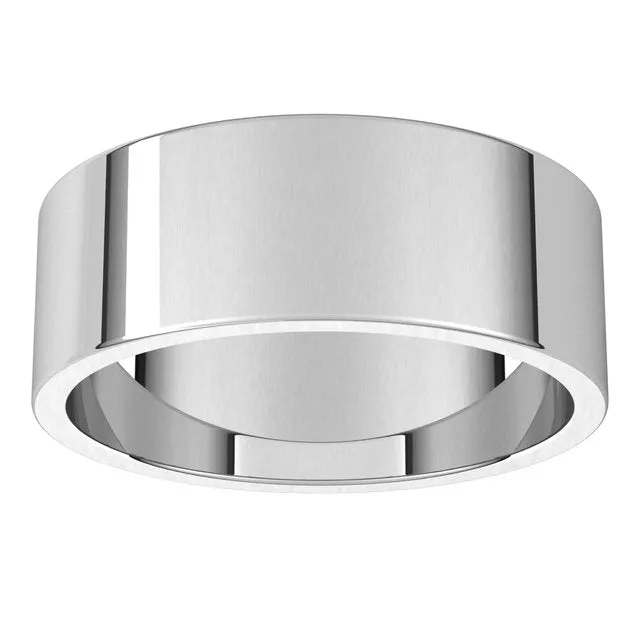 Palladium Flat Wedding Band, 7 mm Wide