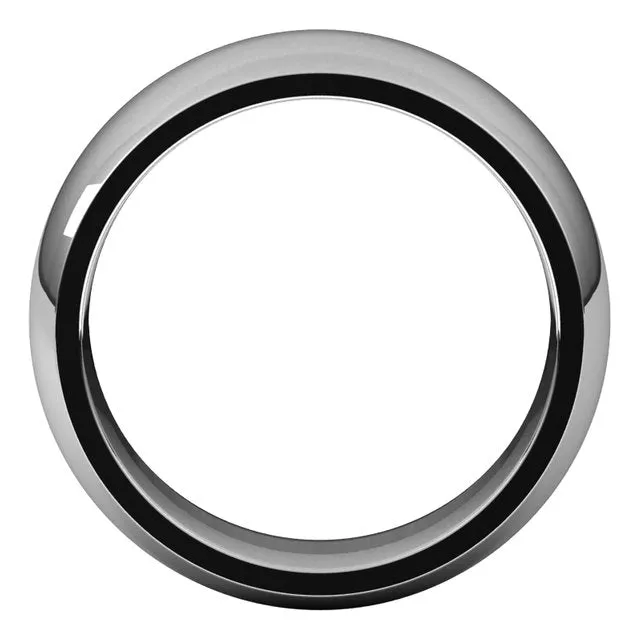 Platinum Domed Comfort Fit Wedding Band, 8 mm Wide