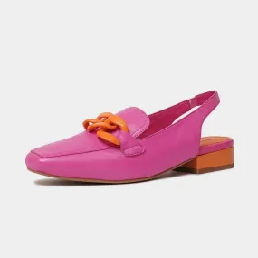 Pre-Order Randal Fuchsia/ Orange Leather Loafers