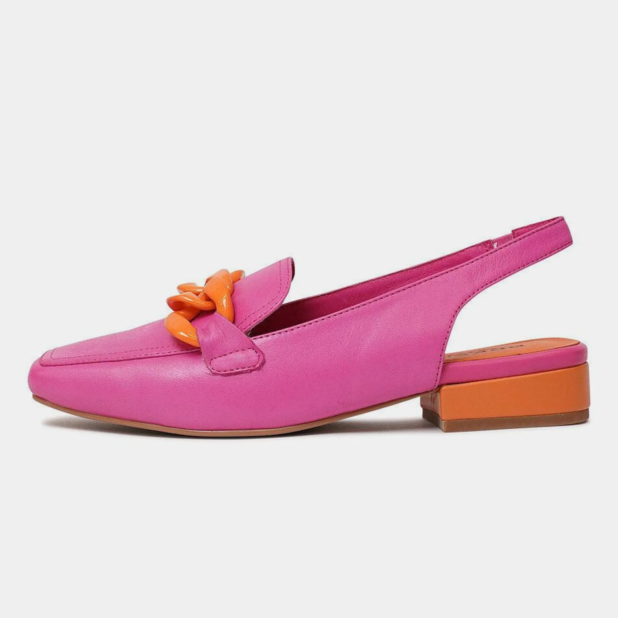 Pre-Order Randal Fuchsia/ Orange Leather Loafers