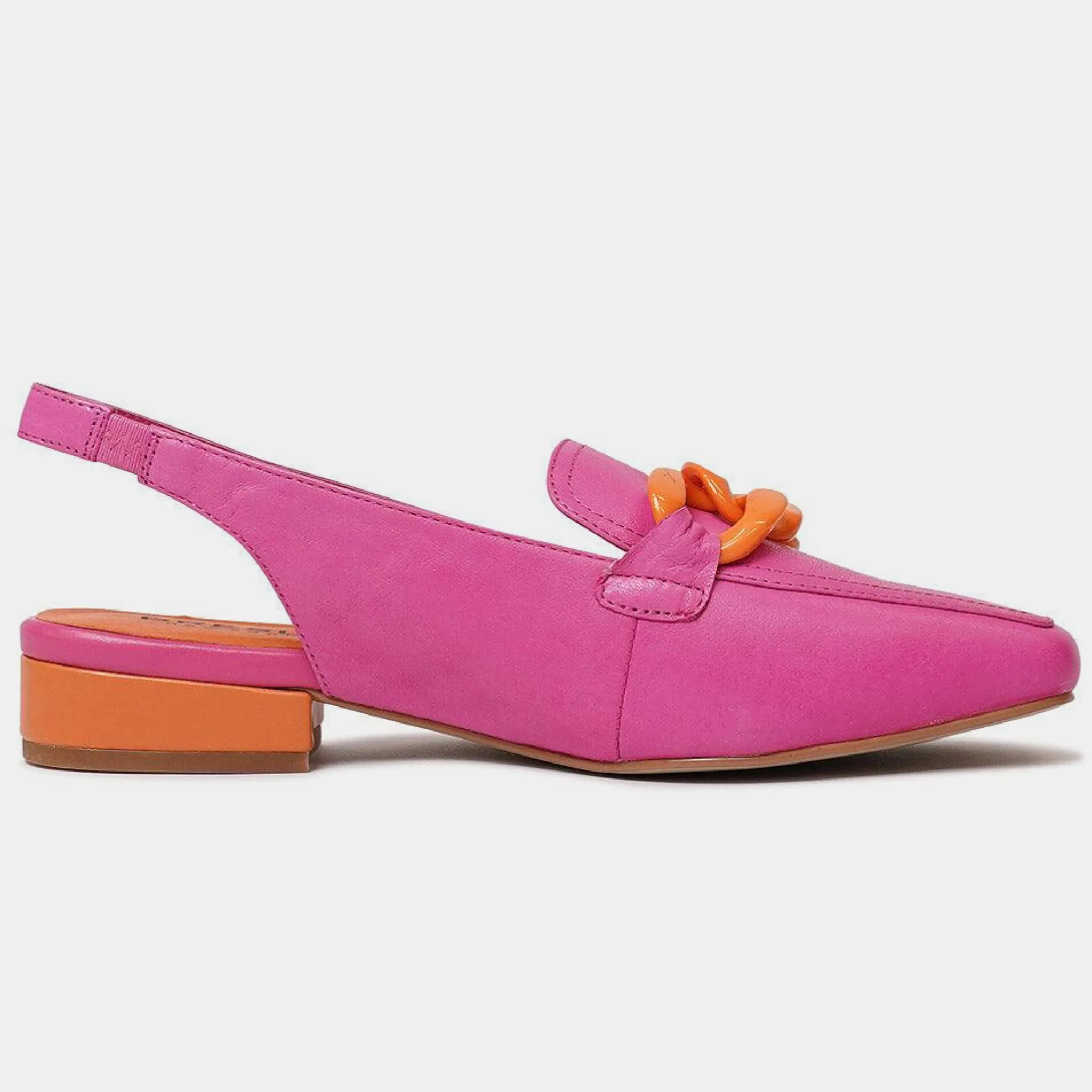 Pre-Order Randal Fuchsia/ Orange Leather Loafers