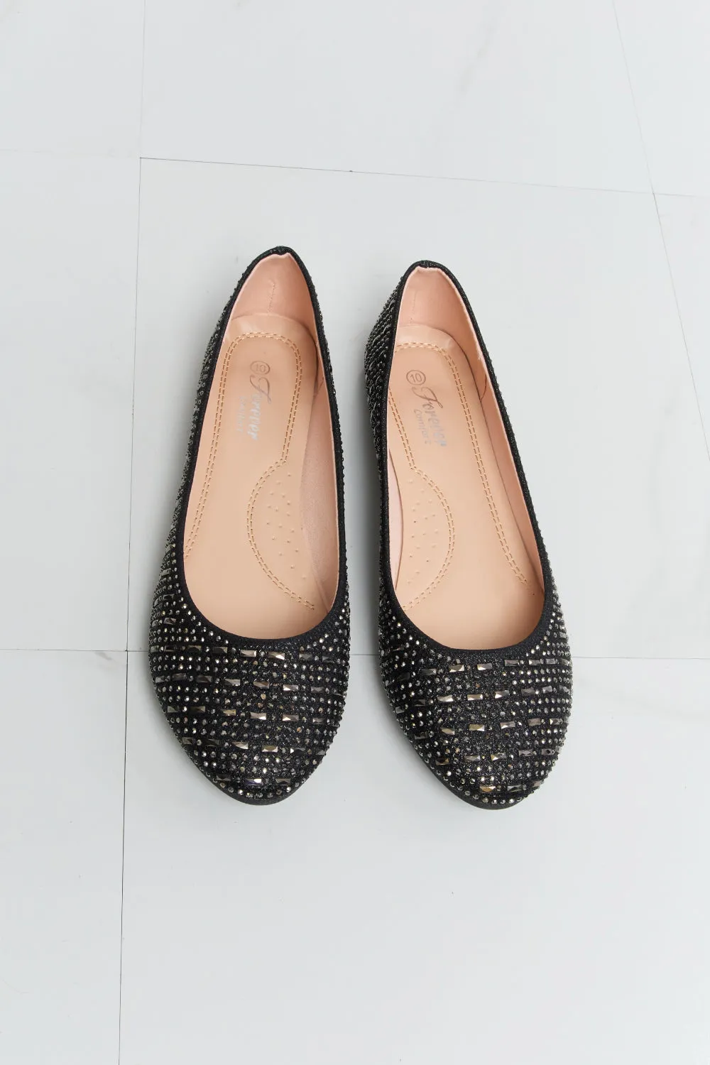 Rhinestone Pointed Toe Flats