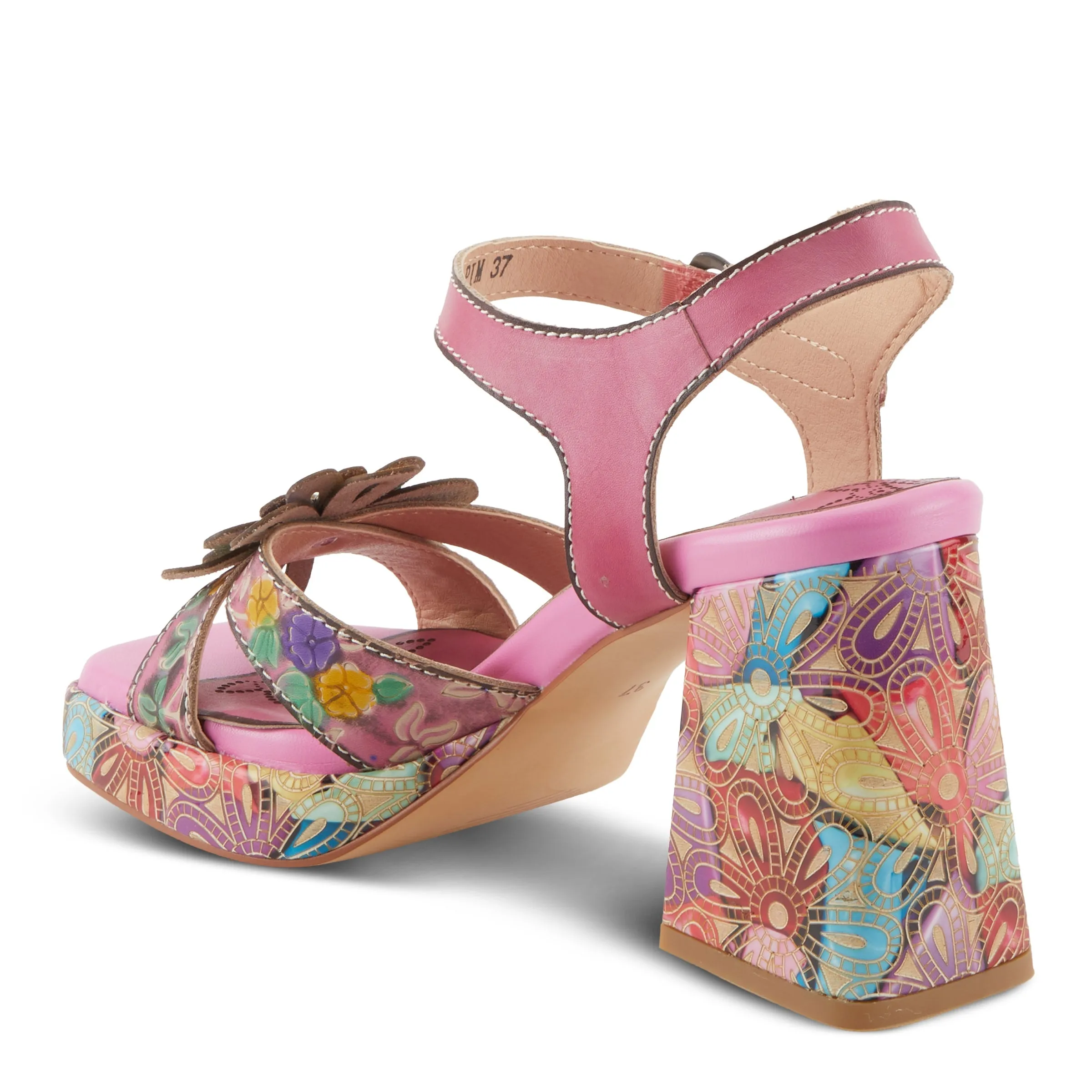 Spring Step Shoes L'Artiste Reflective Women's Platform Heeled Sandals