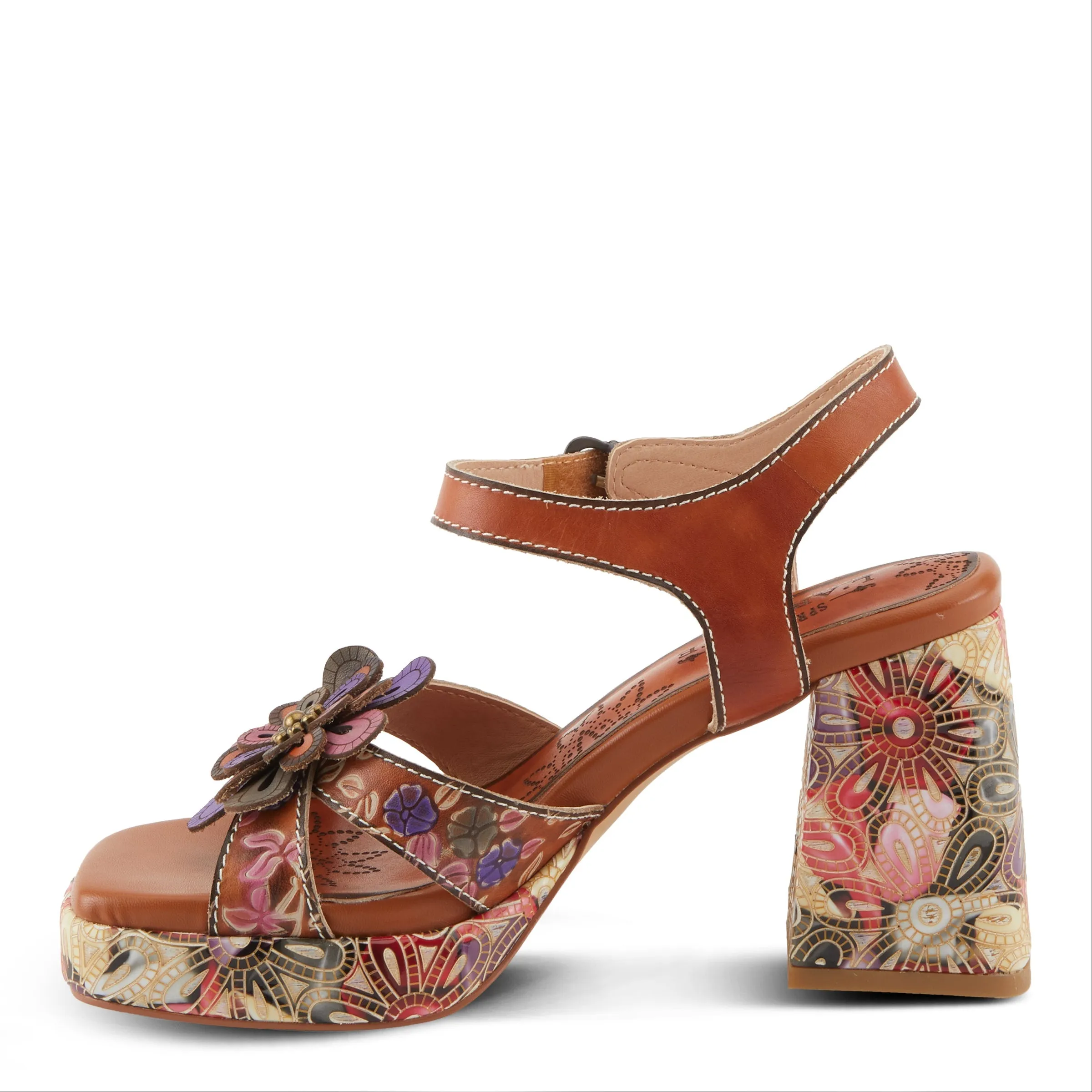 Spring Step Shoes L'Artiste Reflective Women's Platform Heeled Sandals