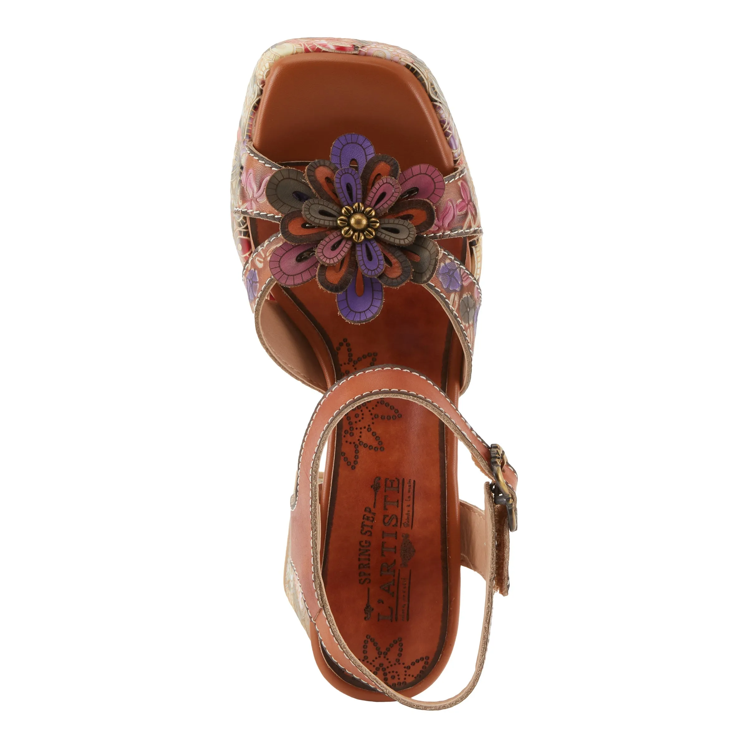 Spring Step Shoes L'Artiste Reflective Women's Platform Heeled Sandals