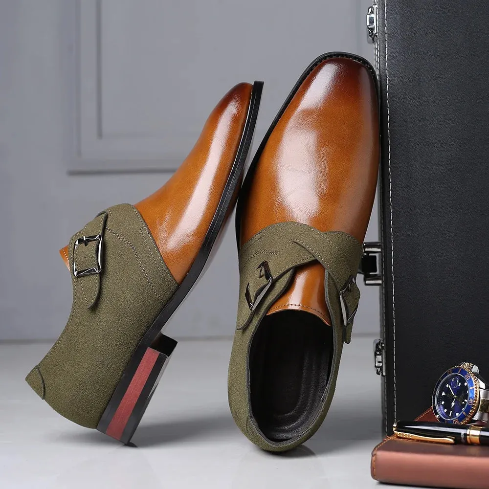 Vera | Vegan Leather Double Buckle Suede Loafers