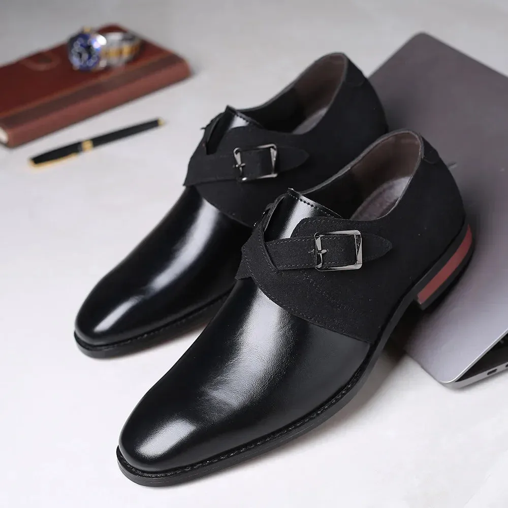 Vera | Vegan Leather Double Buckle Suede Loafers