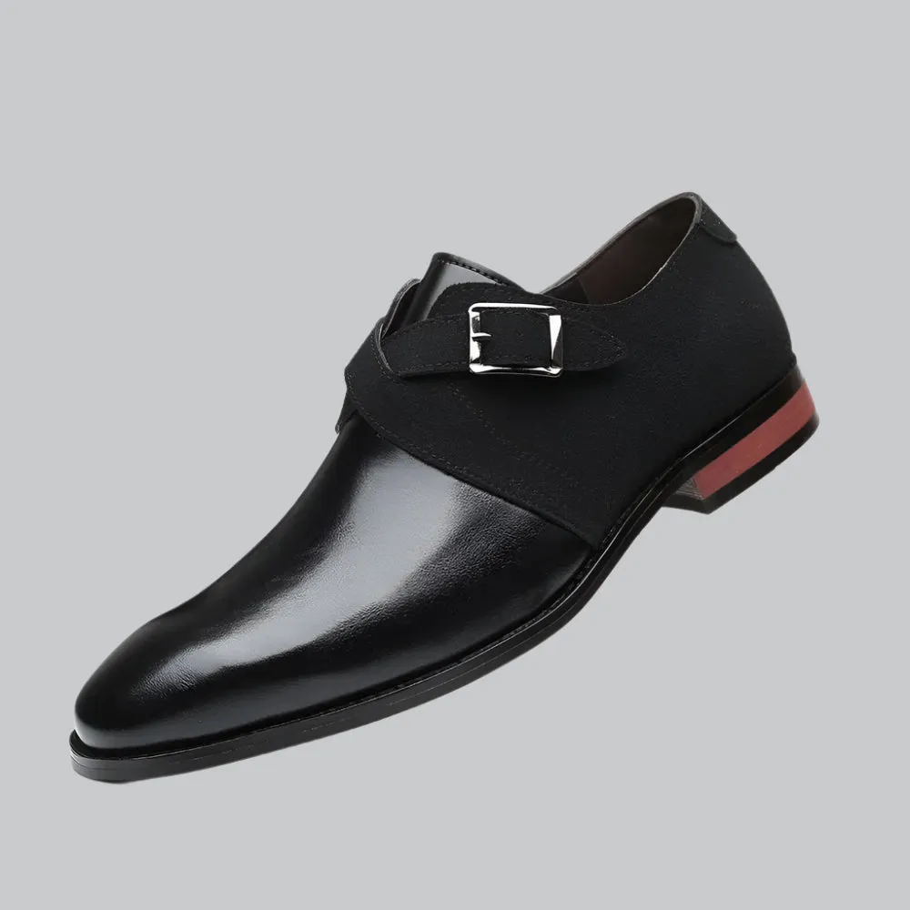 Vera | Vegan Leather Double Buckle Suede Loafers