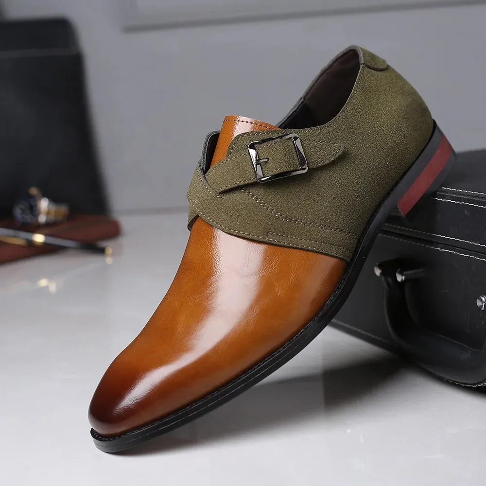 Vera | Vegan Leather Double Buckle Suede Loafers