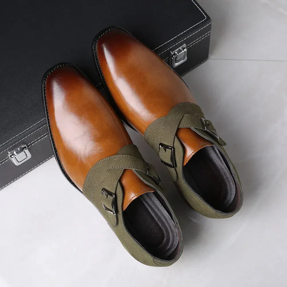 Vera | Vegan Leather Double Buckle Suede Loafers