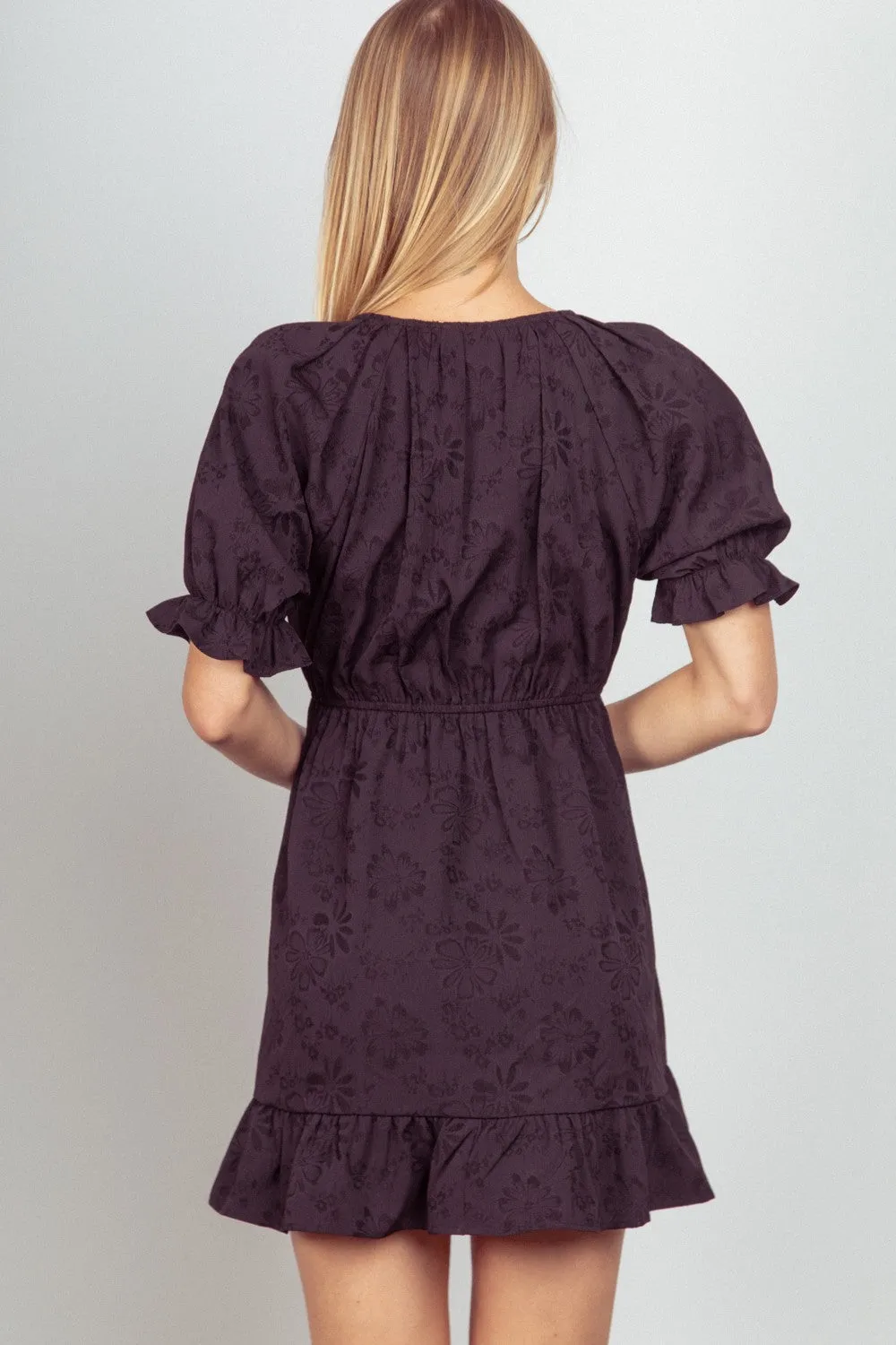 VERY J Floral Ruffled Mini Dress